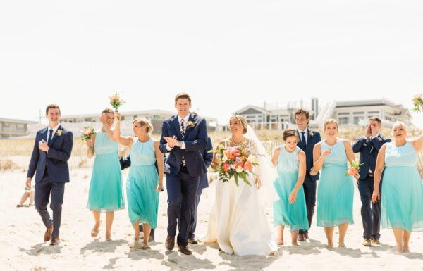 This Couple Ate Pizza on the Boardwalk In Their Wedding Outfits