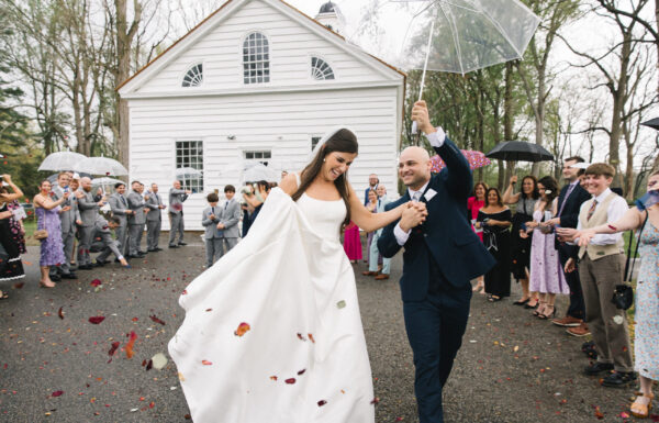 Thrifted Decor Added a Vintage Vibe to Their Hotel Wedding at The Shore