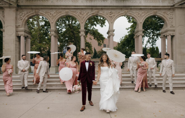 An Industrial-Meets-Garden Aesthetic,  Fun First Dance and Plant-Based Menu