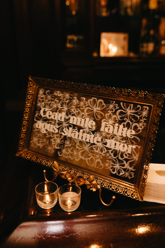 Ballroom wedding at the Park Savoy Estate at Florham Park NJ with tons of Irish details like a green cake, Guinness station and Irish step dancers.