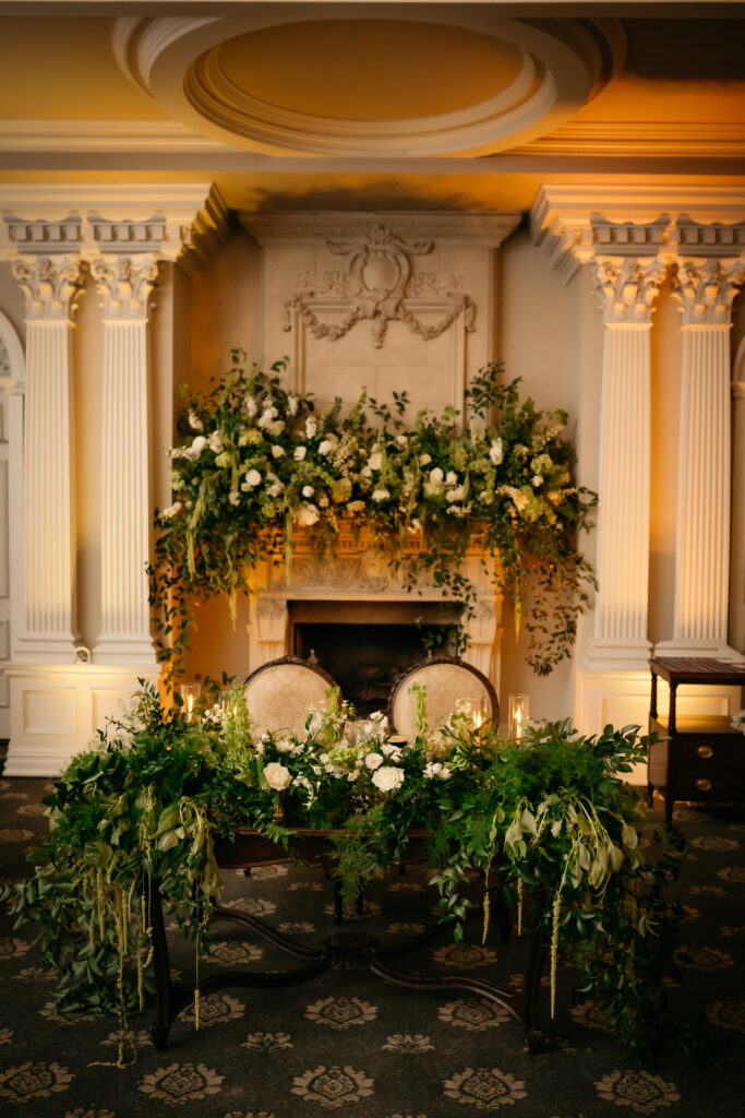 Ballroom wedding at the Park Savoy Estate at Florham Park NJ with tons of Irish details like a green cake, Guinness station and Irish step dancers.