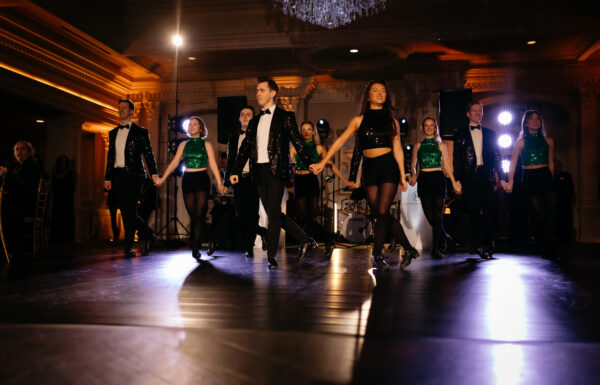 The wedding of Traditional Irish Performers, a Guinness Station & Dramatic Candlelight at Park Savoy Ballroom wedding at the Park Savoy Estate at Florham Park NJ with tons of Irish details like a green cake, Guinness station and Irish step dancers. Gallery 7