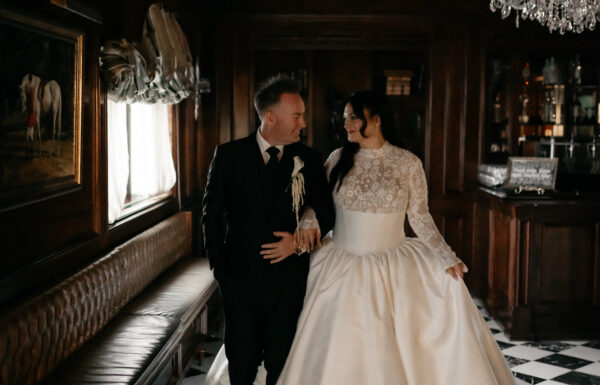 The wedding of Traditional Irish Performers, a Guinness Station & Dramatic Candlelight at Park Savoy Ballroom wedding at the Park Savoy Estate at Florham Park NJ with tons of Irish details like a green cake, Guinness station and Irish step dancers. Gallery 2