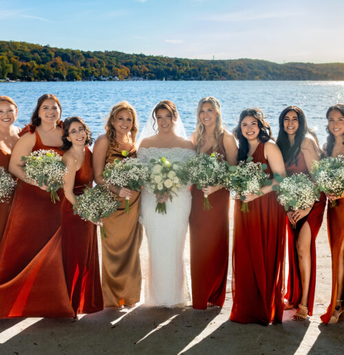 The wedding of The Bridesmaid Dresses Matched the Fall Foliage at This Lake Mohawk Country Club Wedding A Lake Mohawk Country Club wedding.