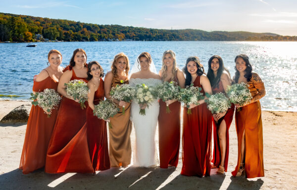 The wedding of The Bridesmaid Dresses Matched the Fall Foliage at This Lake Mohawk Country Club Wedding A Lake Mohawk Country Club wedding. Gallery 3