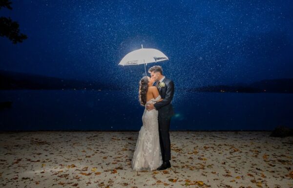 This Couple Took Awesome Rain Photos at Their Lake Mohawk Wedding